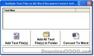 Multiple Text Files to MS Word Document Convert So screenshot